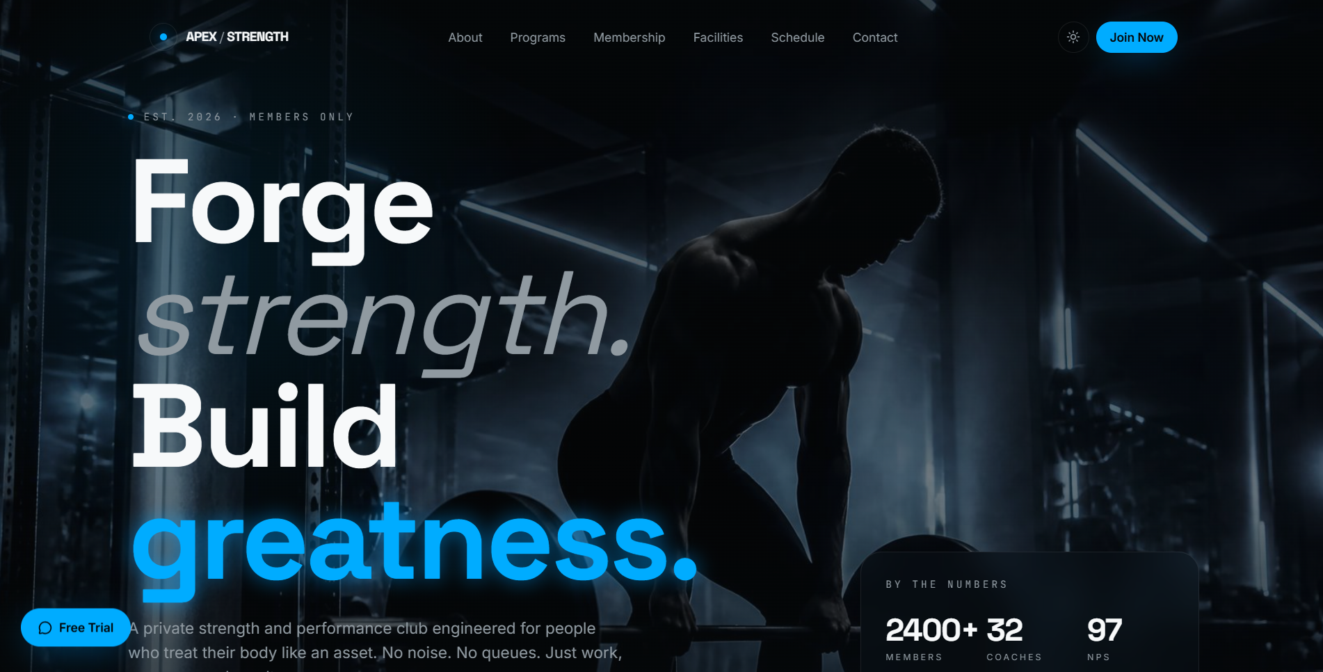 Apex Strength Club website preview
